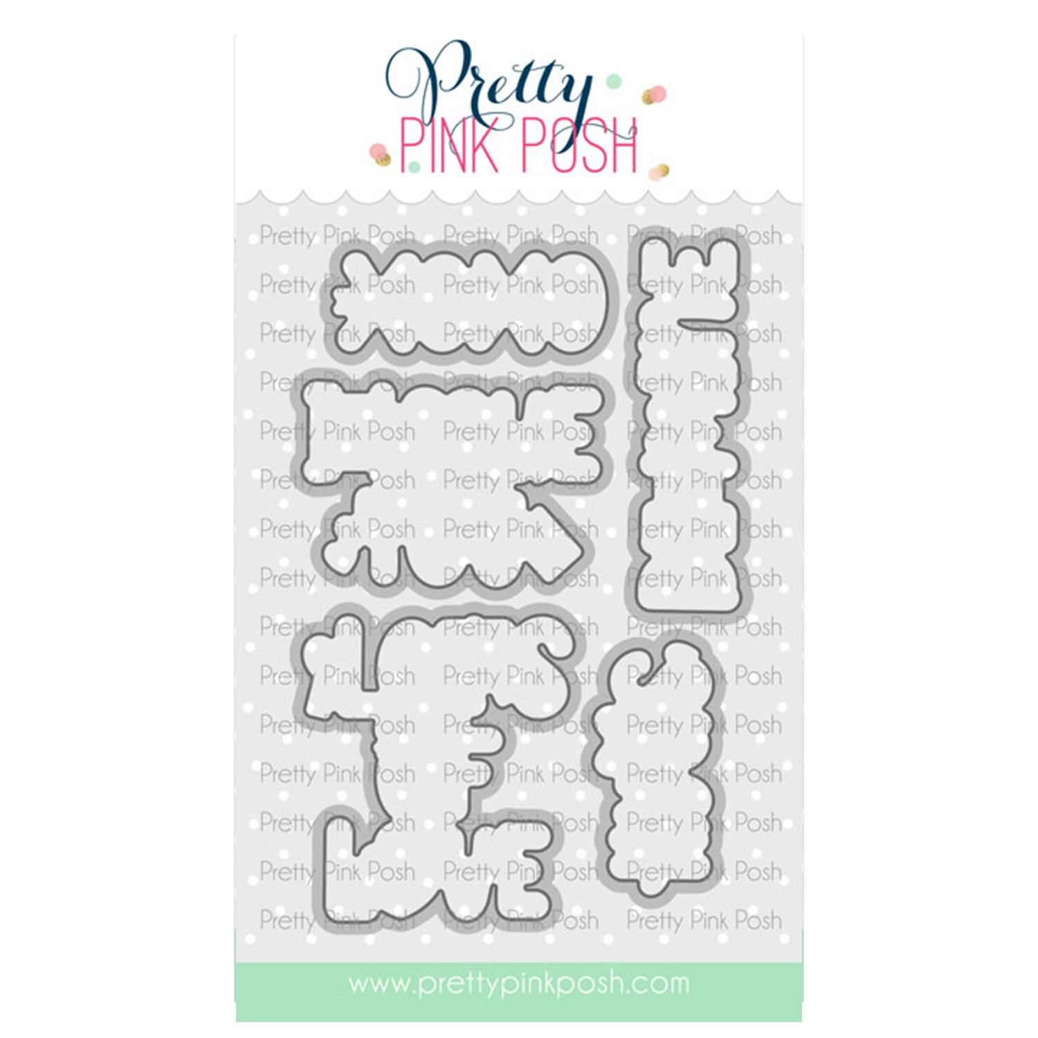Pretty Pink Posh Valentine Word Scenes Coordinating Dies