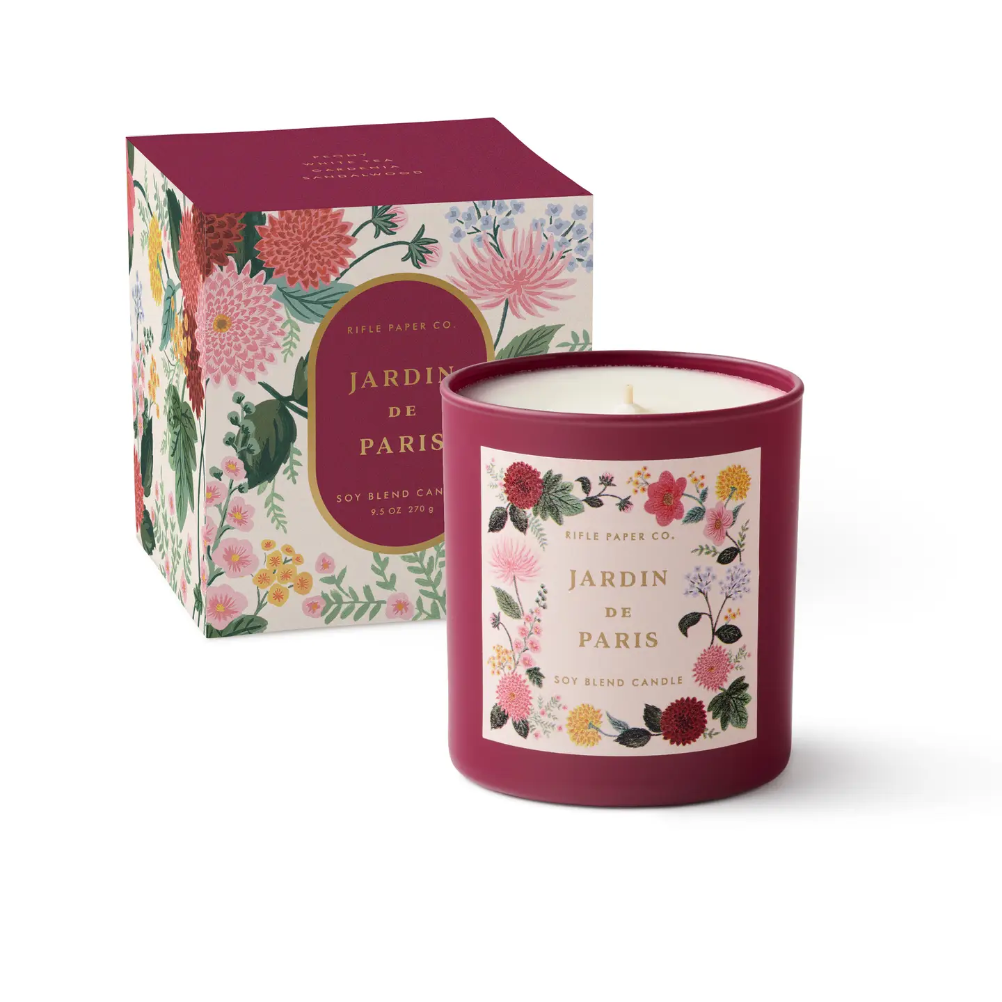 Rifle Paper Co. Dahlia Jardin De Paris 9 oz Glass Candle