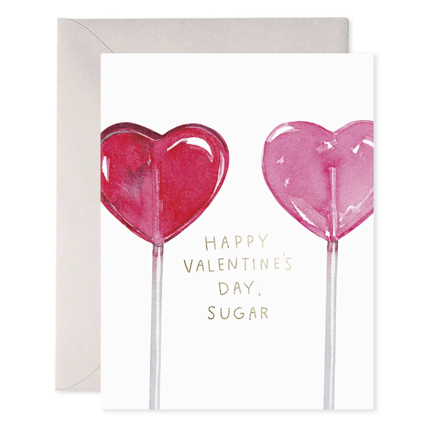 E. Frances Paper Heart Lollipops Greeting Card