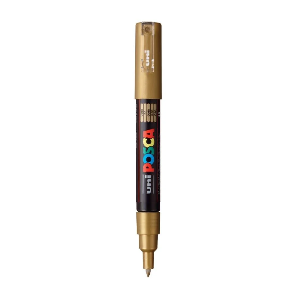POSCA 1M Paint Marker X-Fine Bullet Tip .7mm Gold
