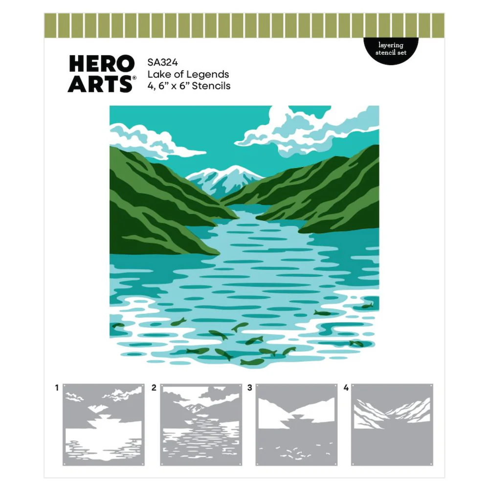 Hero Arts Lake of Legends Stencil Set