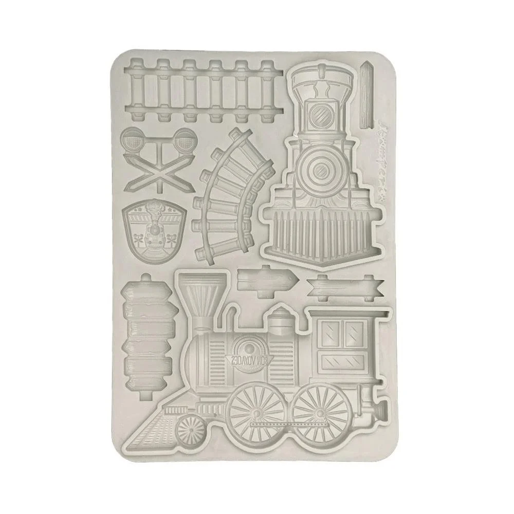 Stamperia Art Of Traveling Silicone Mould Train