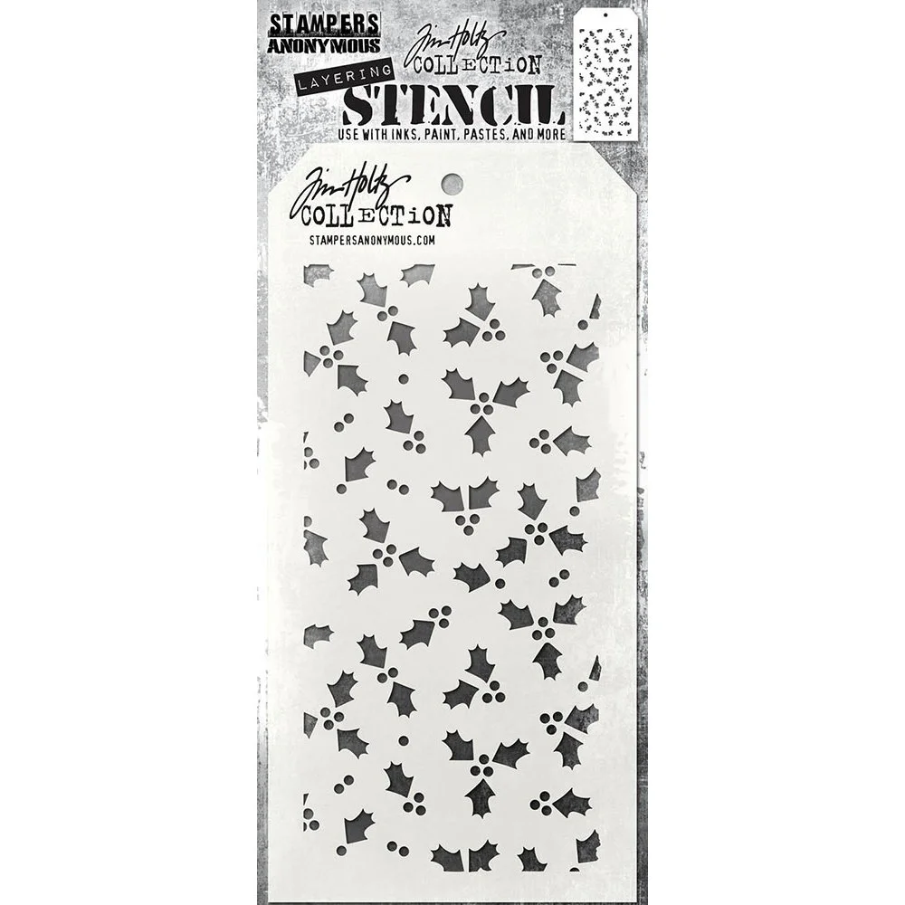Tim Holtz Layering Stencil Tiny Holly