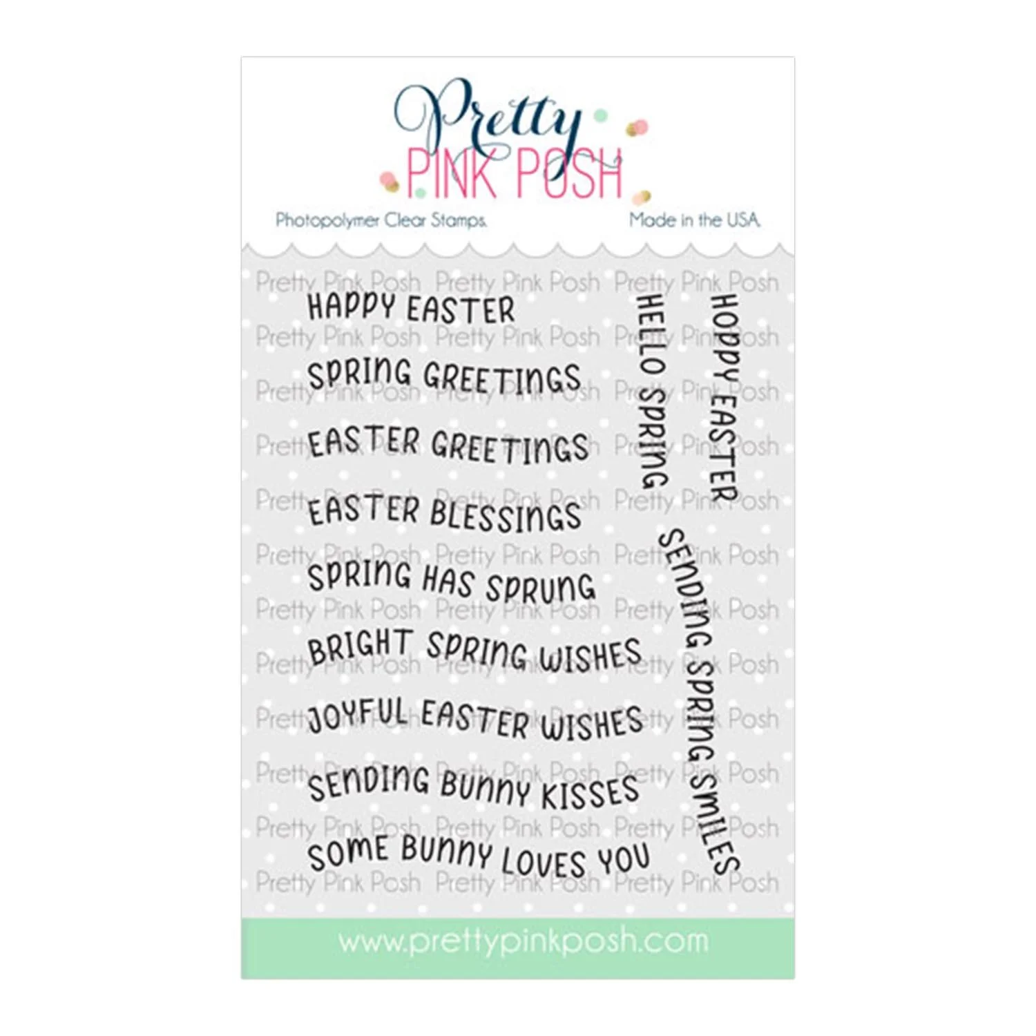 Pretty Pink Posh Easter Banner Greetings Stamp Set
