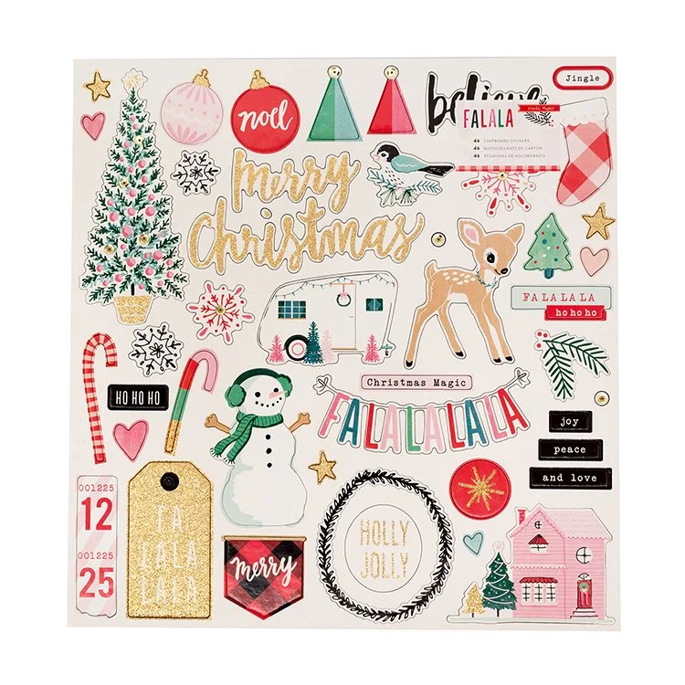 Crate Paper Falala 12" x 12" Chipboard Stickers