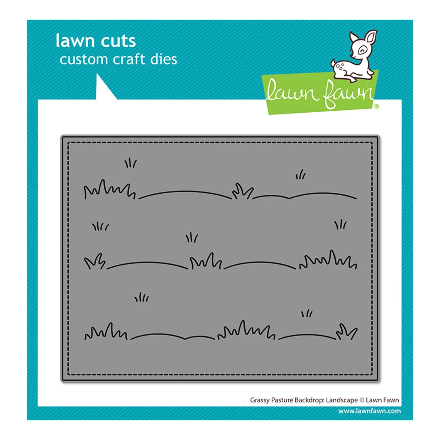 Lawn Fawn Lawn Cuts grassy pasture backdrop: landscape