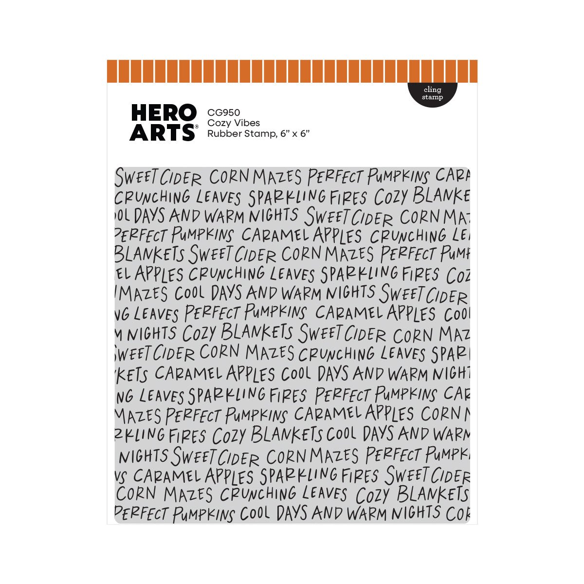 Hero Arts Cozy Vibes Cling Stamp