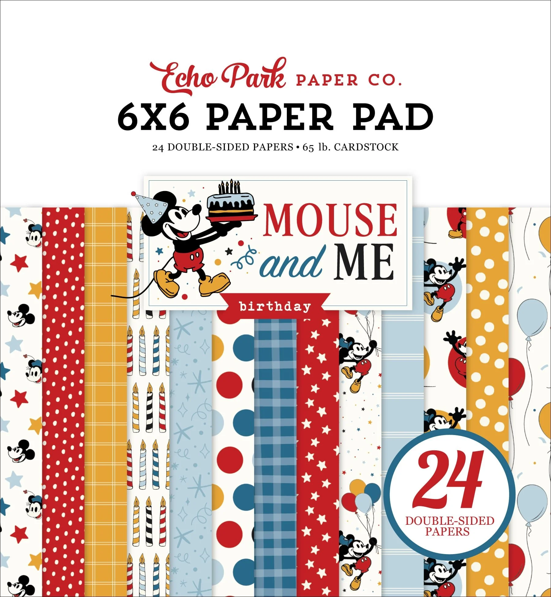 *Pre-Order* Echo Park Mouse & Me Birthday 6" x 6" Paper Pad