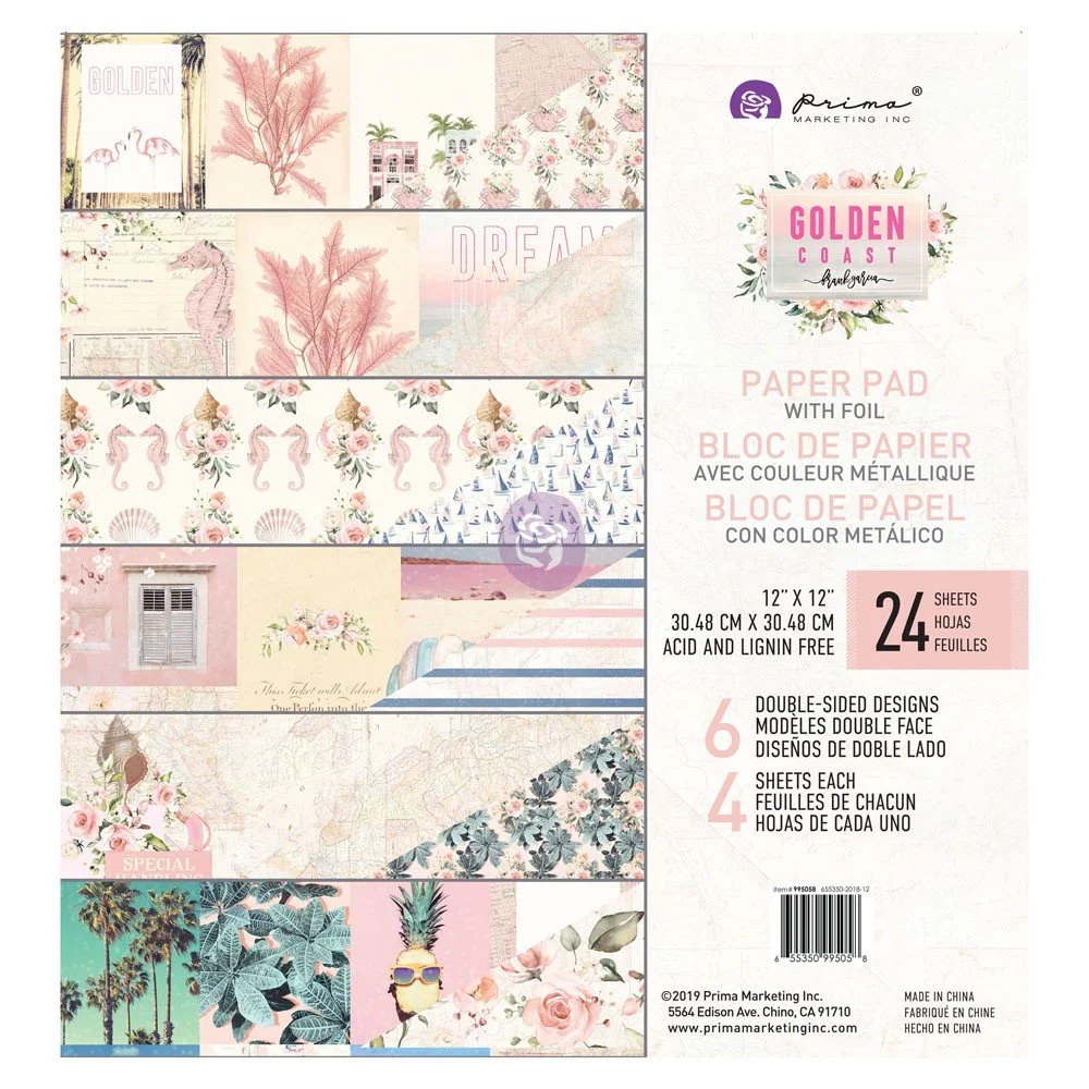 Prima Golden Coast by Frank Garcia 12" x 12" Paper Pad