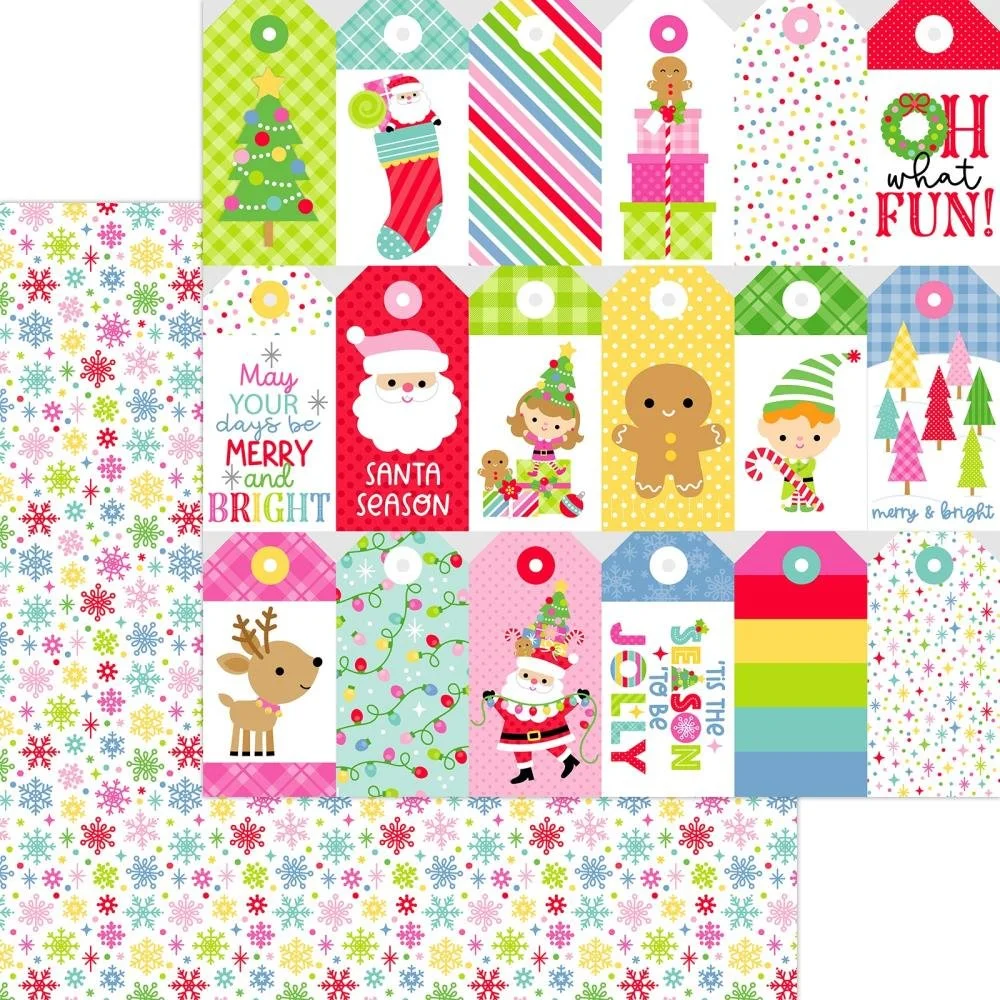 Doodlebug Oh What Fun 12" x 12" Paper Snow What Fun