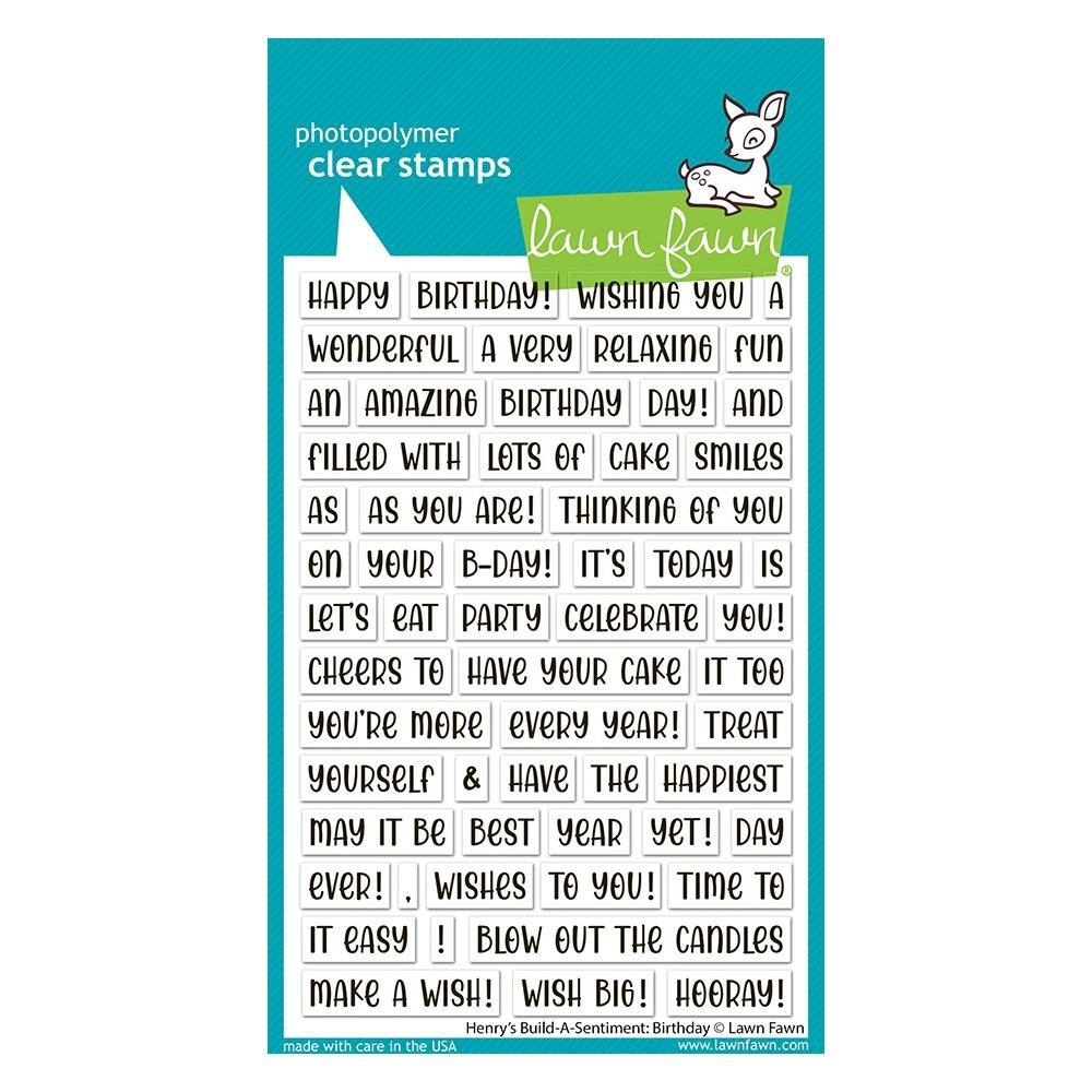 Lawn Fawn Stamps Henry's Build-a-Sentiment: Birthday