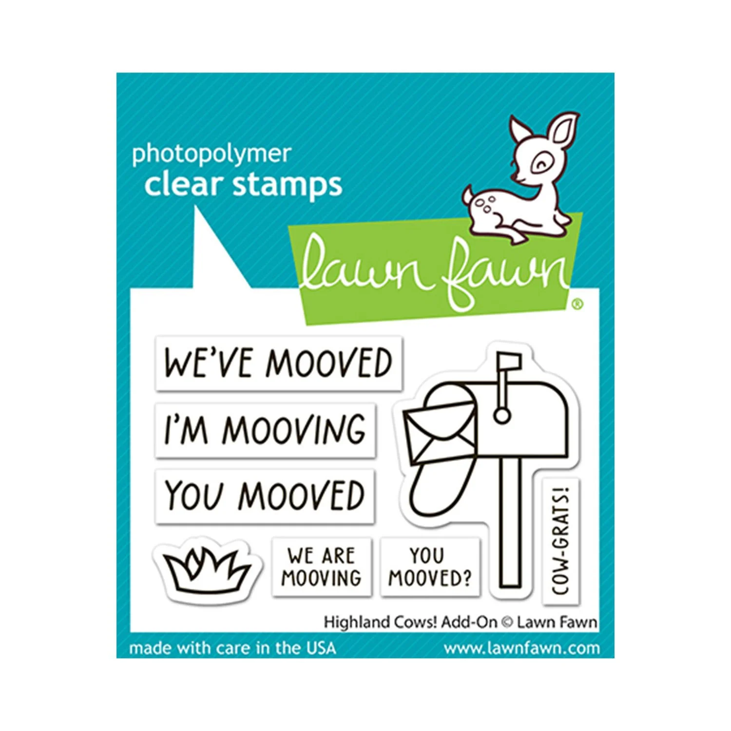 Lawn Fawn Clear Stamps highland cows! add-on