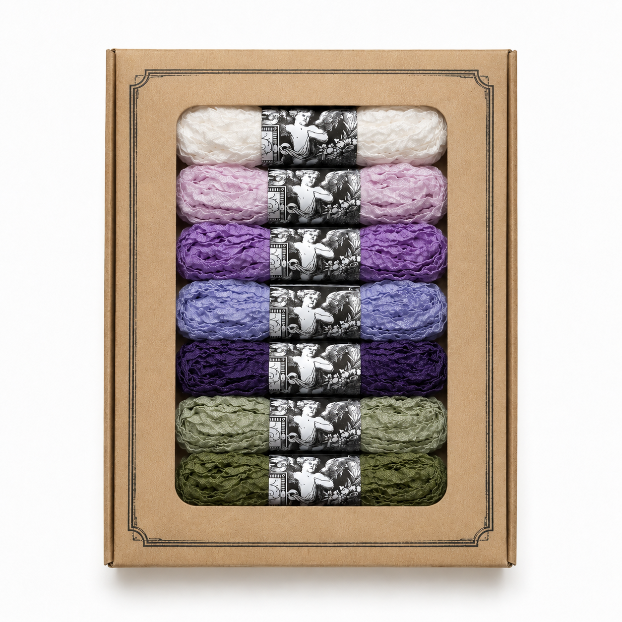 Crinkled Ribbon Set Lavender Fields Collection