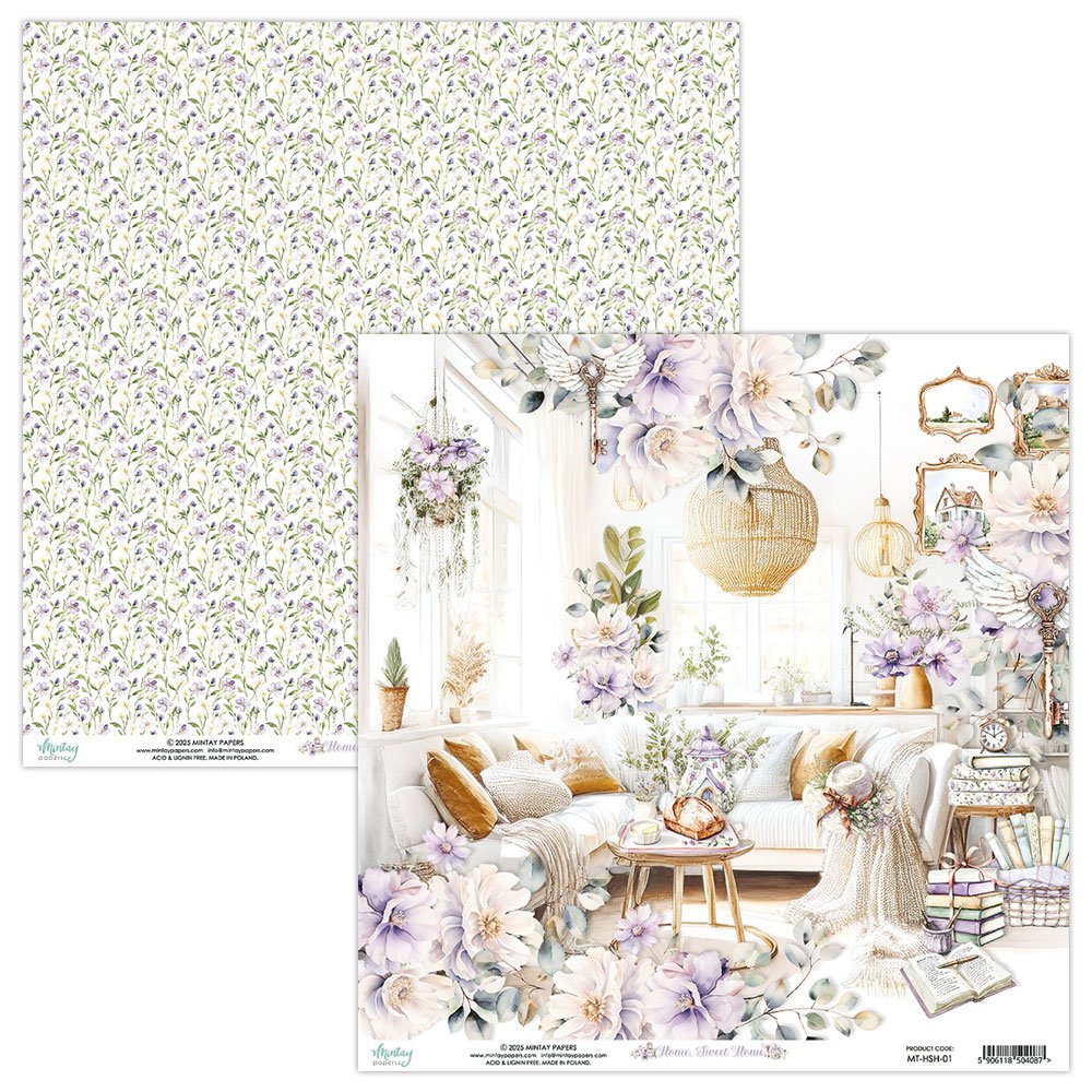 Mintay Home Sweet Home 12" x 12" Paper 01