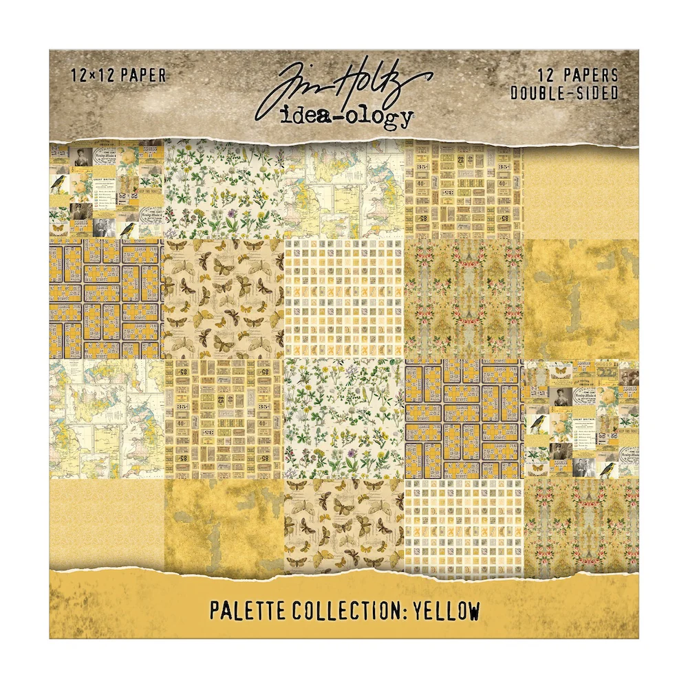 *Pre-Order* Tim Holtz Idea-ology Palette Paper Collection 12" x 12" Paper Pad Yellow