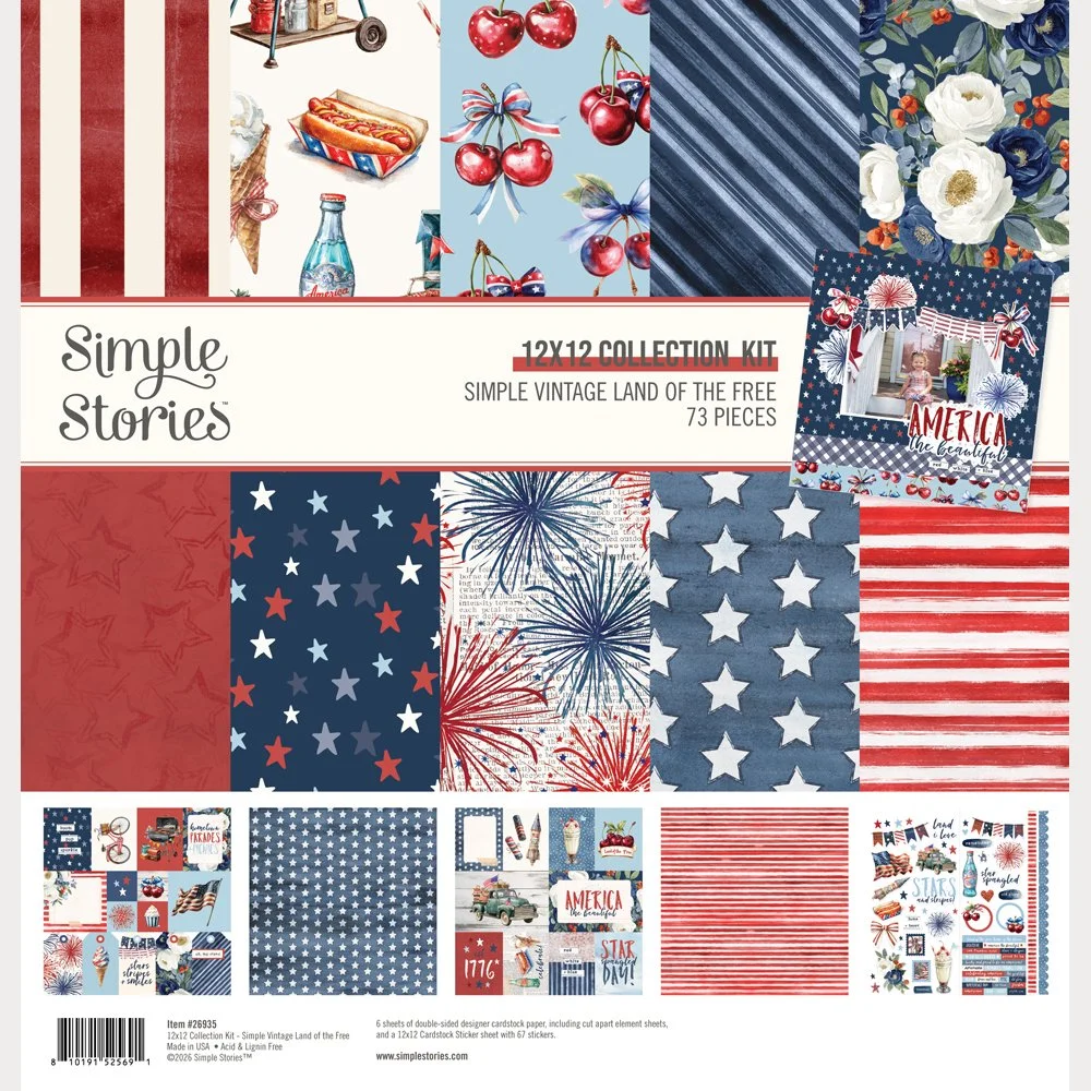 *Pre-Order* Simple Stories Simple Vintage Land Of The Free 12" x 12" Collection Kit