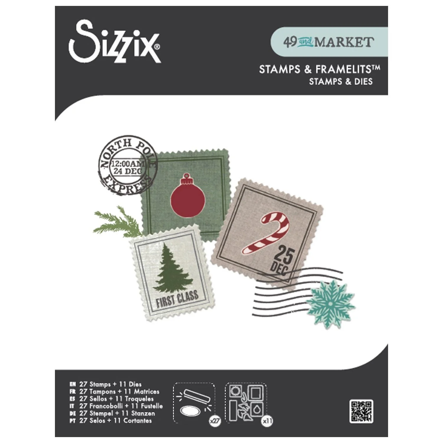 Sizzix Framelits Die & Stamp Set By 49 And Market Special Delivery