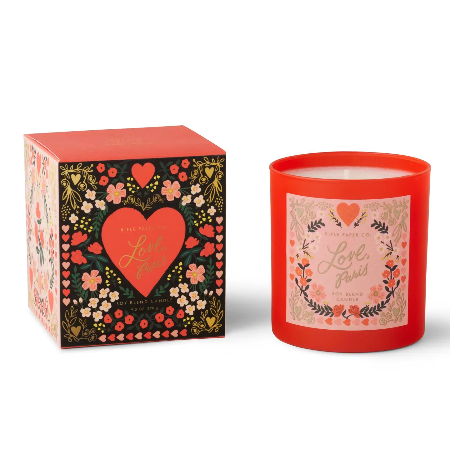 Rifle Paper Co. Love, Paris 9 oz Glass Candle