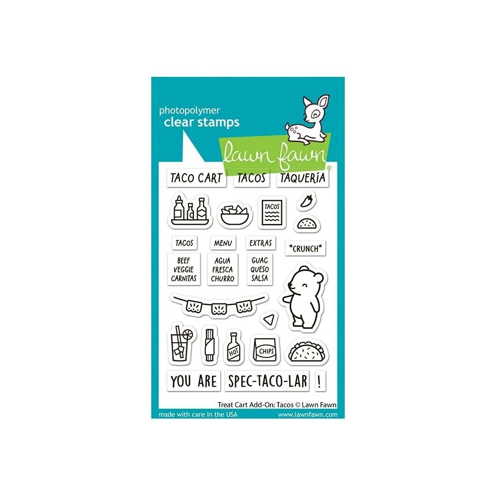 Lawn Fawn Stamps Treat Cart Add-on: Tacos