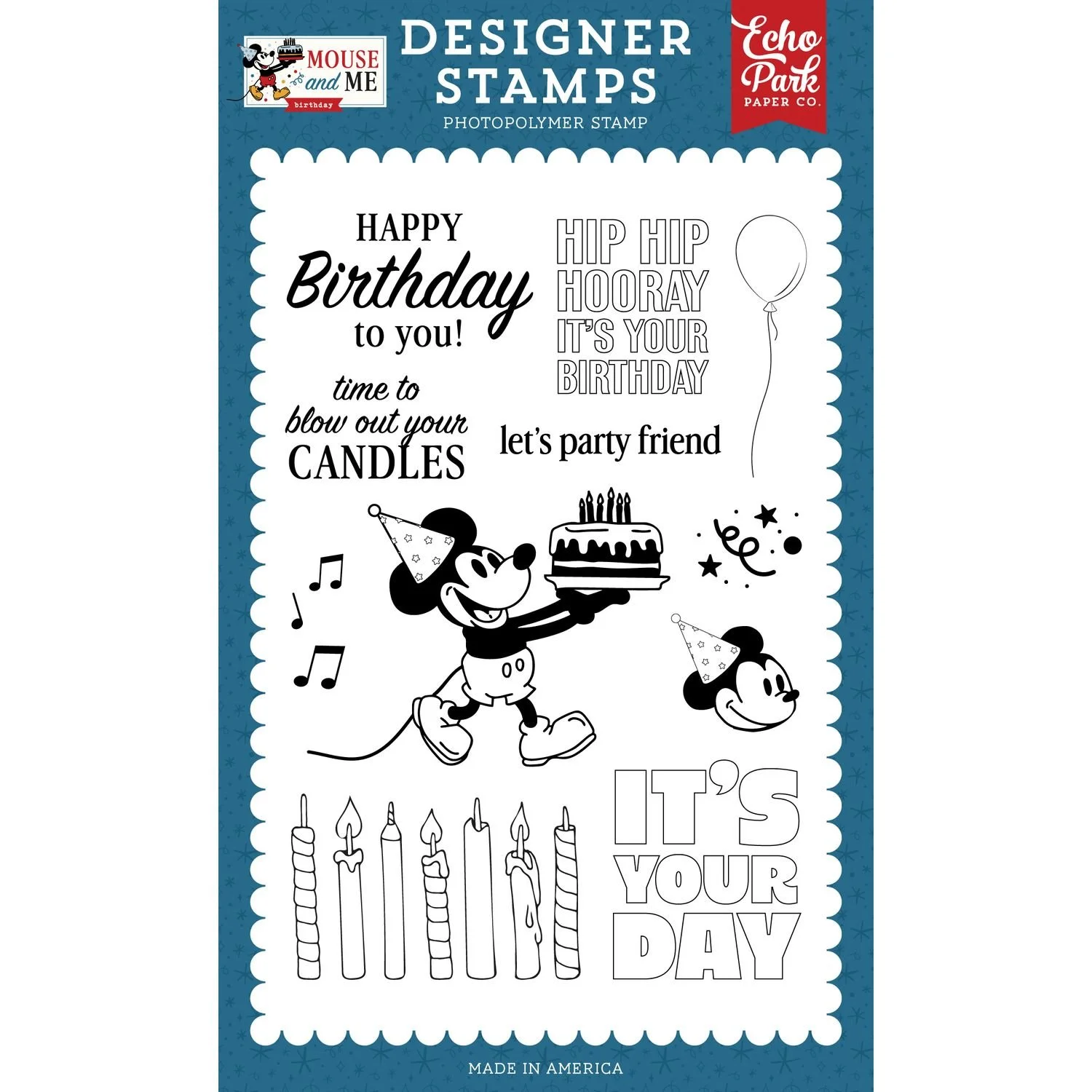 *Pre-Order* Echo Park Mouse & Me Birthday Stamp Time For Cake