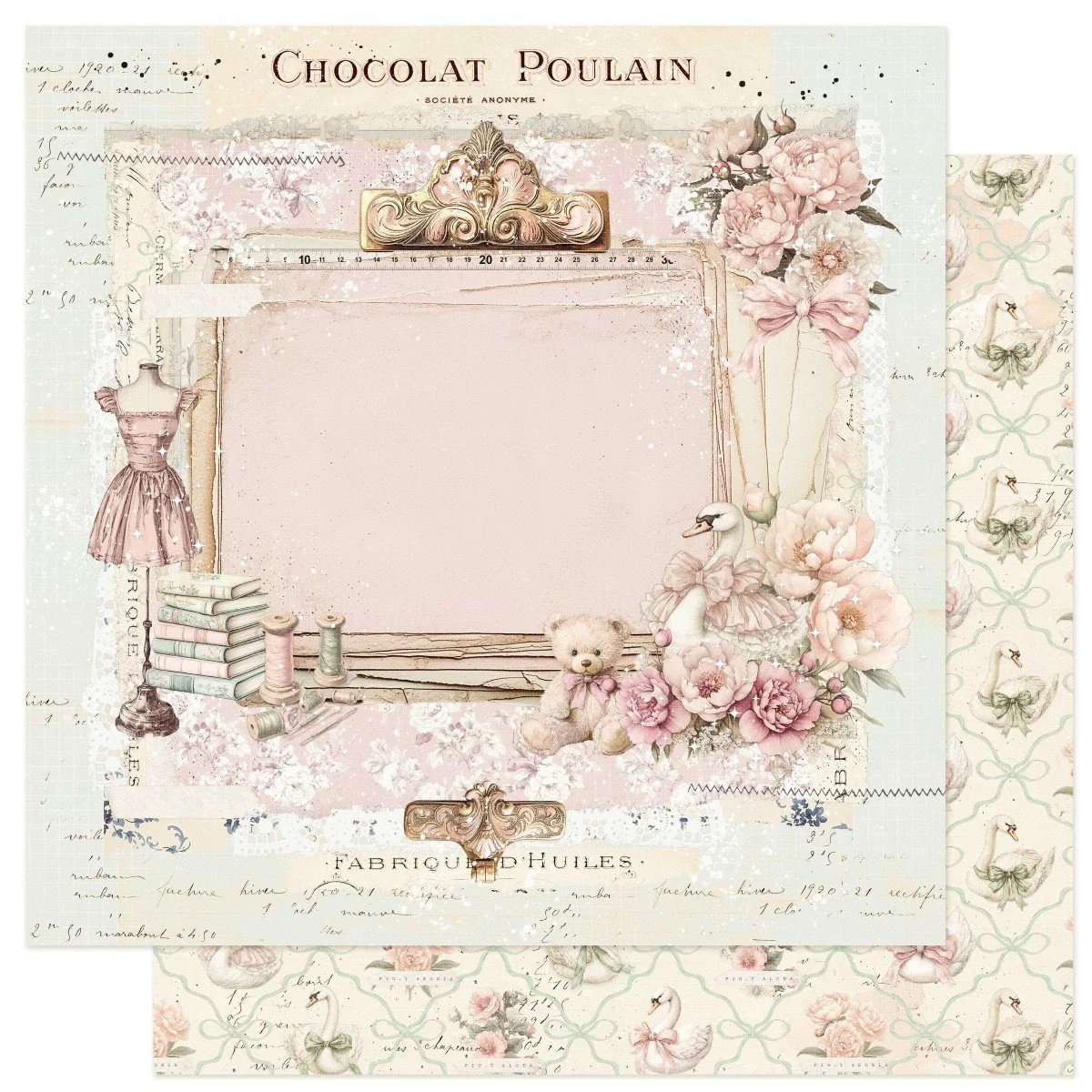 Prima Buttons & Keepsakes by Frank Garcia® 12" x 12" Paper Treasured Heart