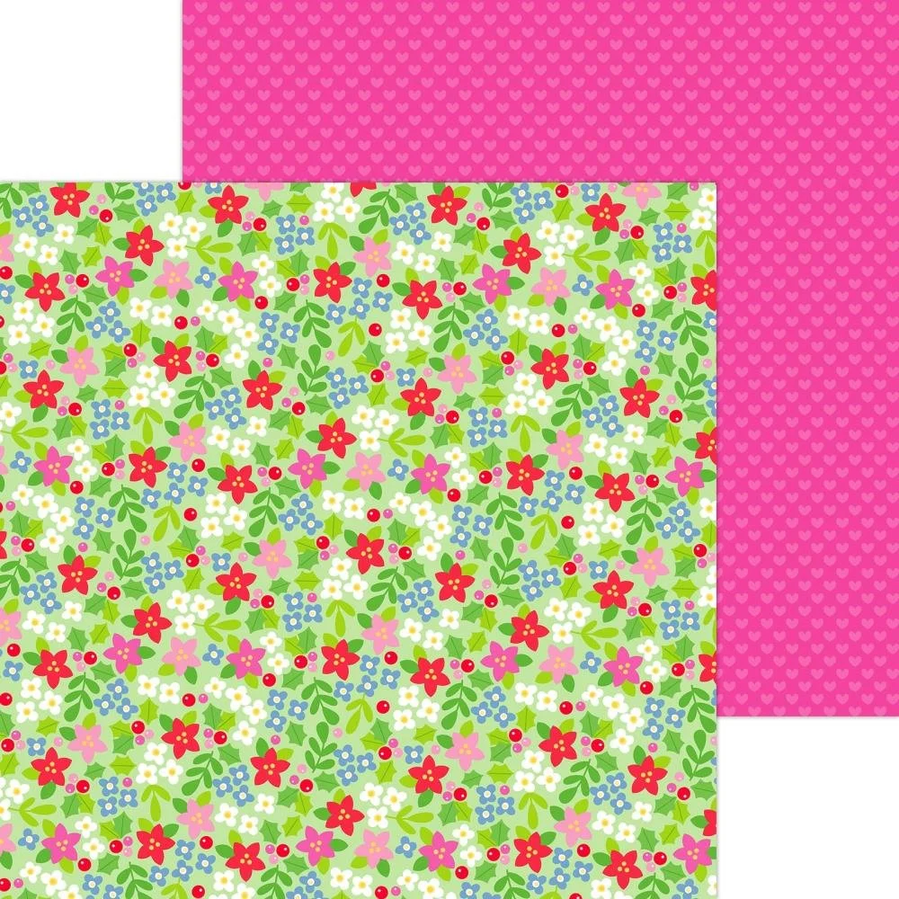 Doodlebug Oh What Fun 12" x 12" Paper Berry Christmas