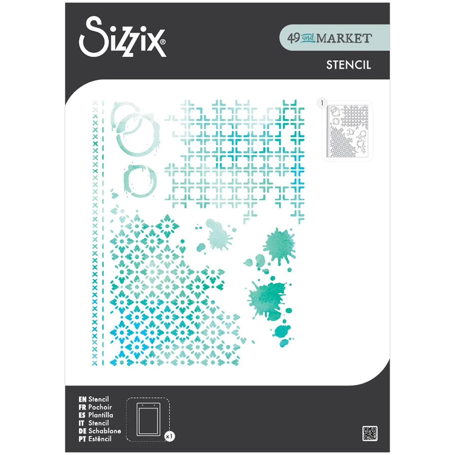 Sizzix 49 & Market Collection Stencils Artful Layers