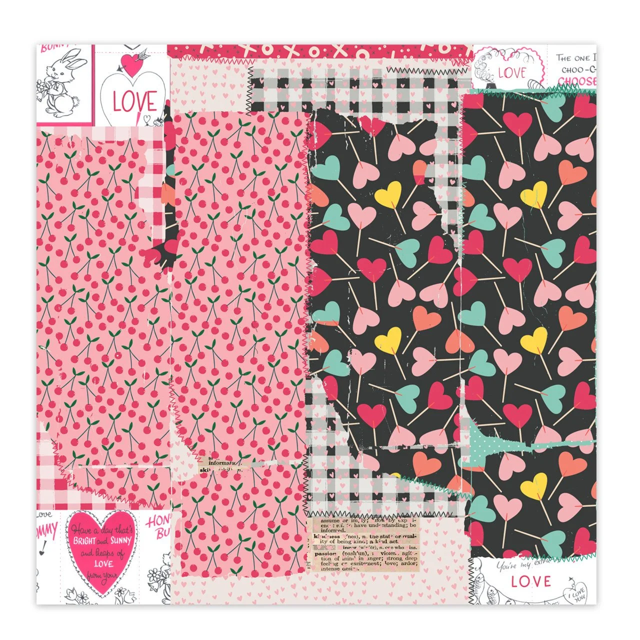 Pretty Little Studio Love Is Kind 12" x 12" Single Sided Paper Cherry On Top