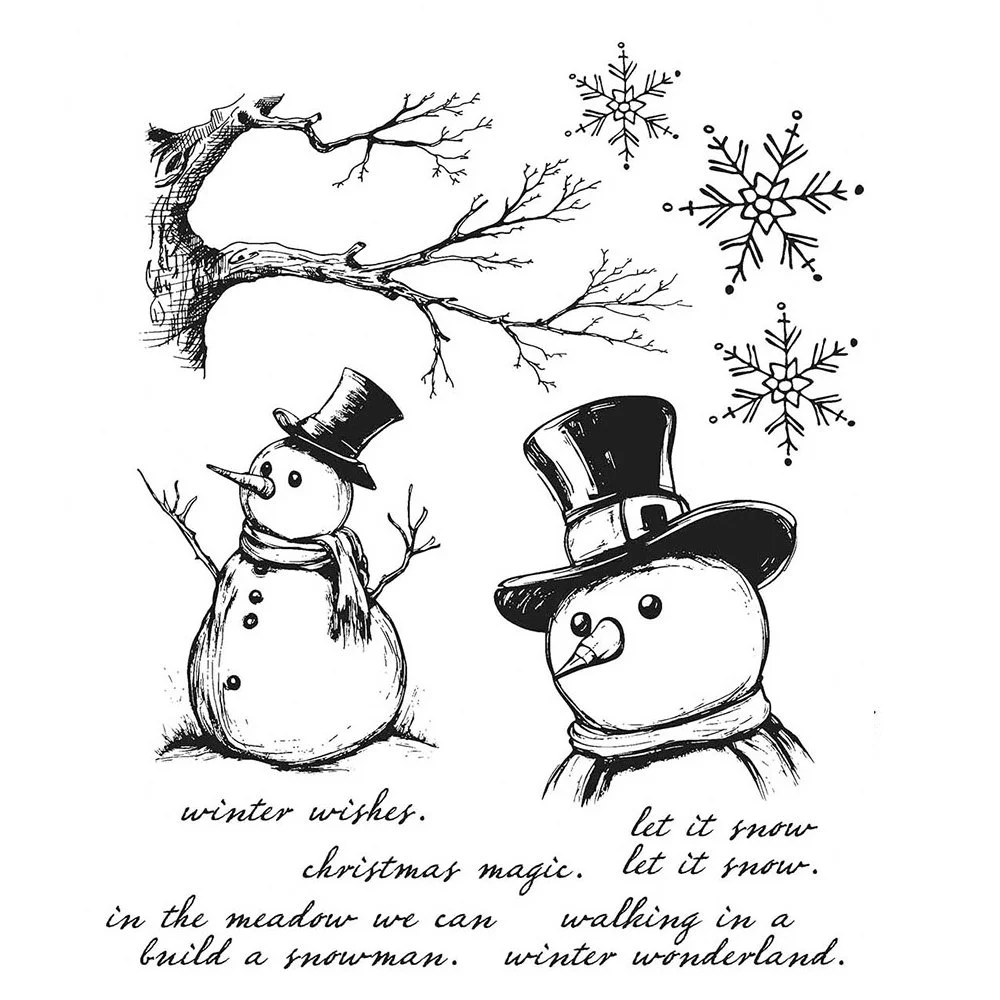 Tim Holtz Cling Stamps Mr. Frostie
