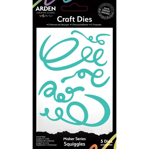 Arden Creative Studio Katie Pertiet Vintage Maker Series Metal Die Set Squiggles