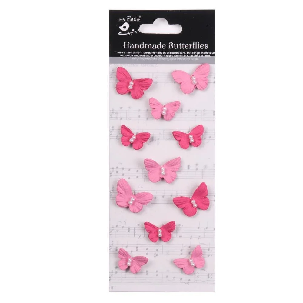 Handmade Butterflies Precious Pink