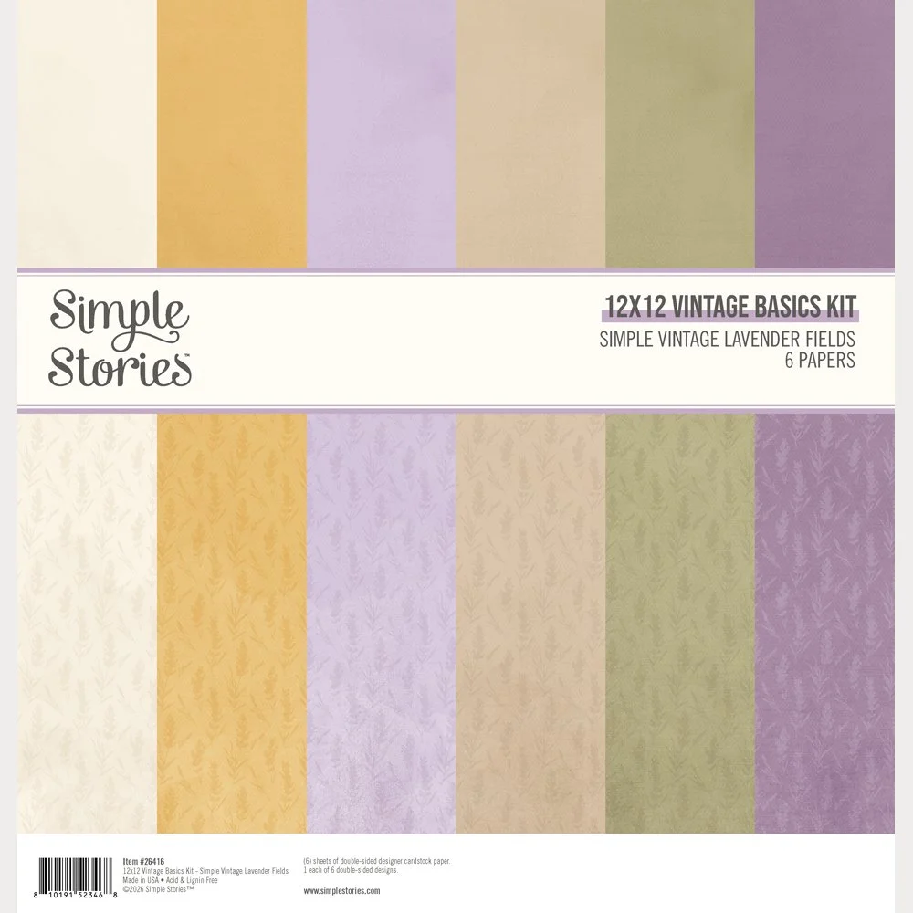 *Pre-Order* Simple Stories Lavender Fields 12" x 12" Basics Kit