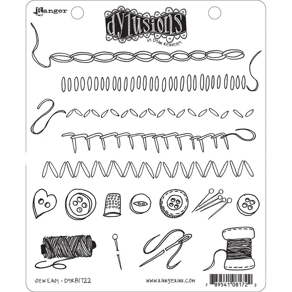 Dylusions Cling Stamps Sew Easy