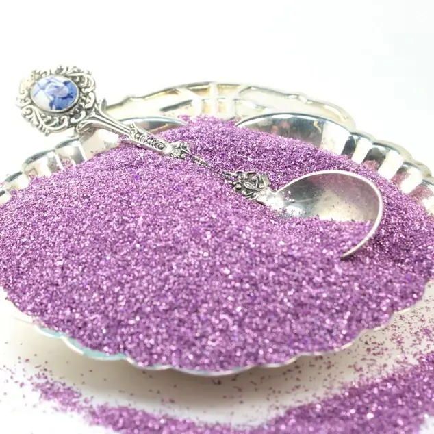 German Glass Glitter Lilac