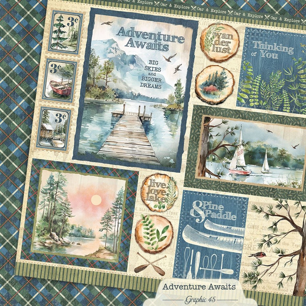 *Pre-Order* Graphic 45 Adventure Awaits 12" x 12" Paper Signature Cut Apart