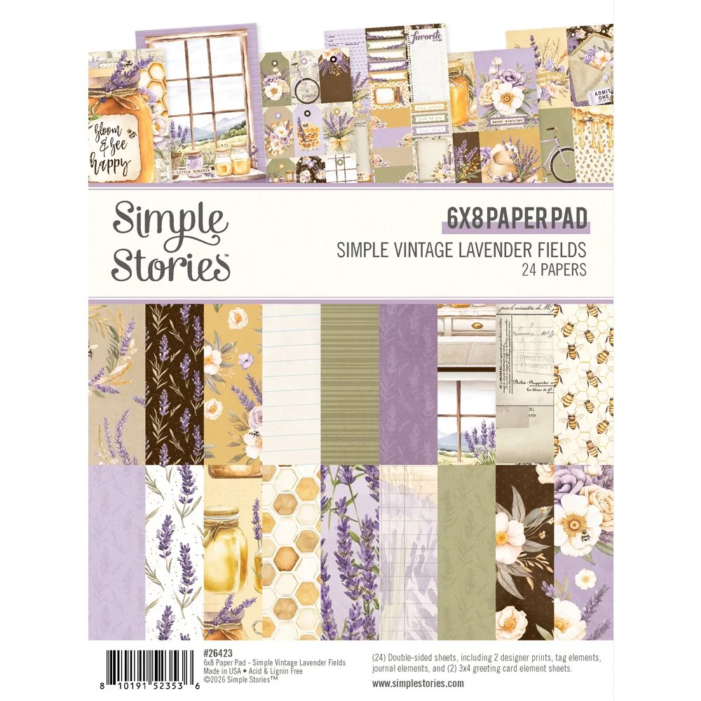 *Pre-Order* Simple Stories Lavender Fields 6" x 8" Paper Pad