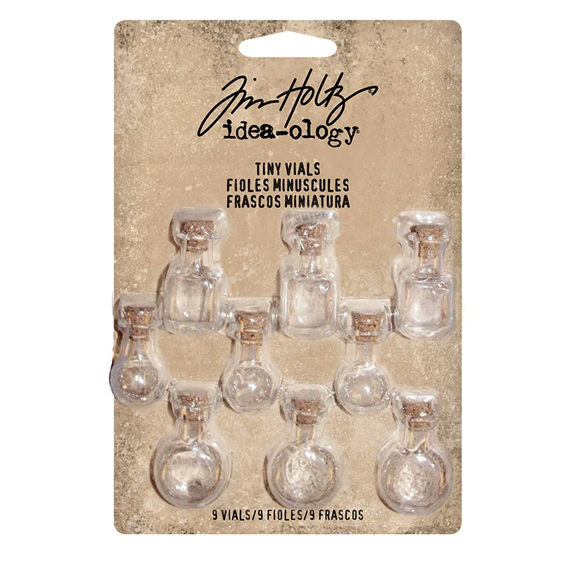 *Pre-Order* Tim Holtz Idea-ology Halloween Tiny Vials Corked Glass Bottles
