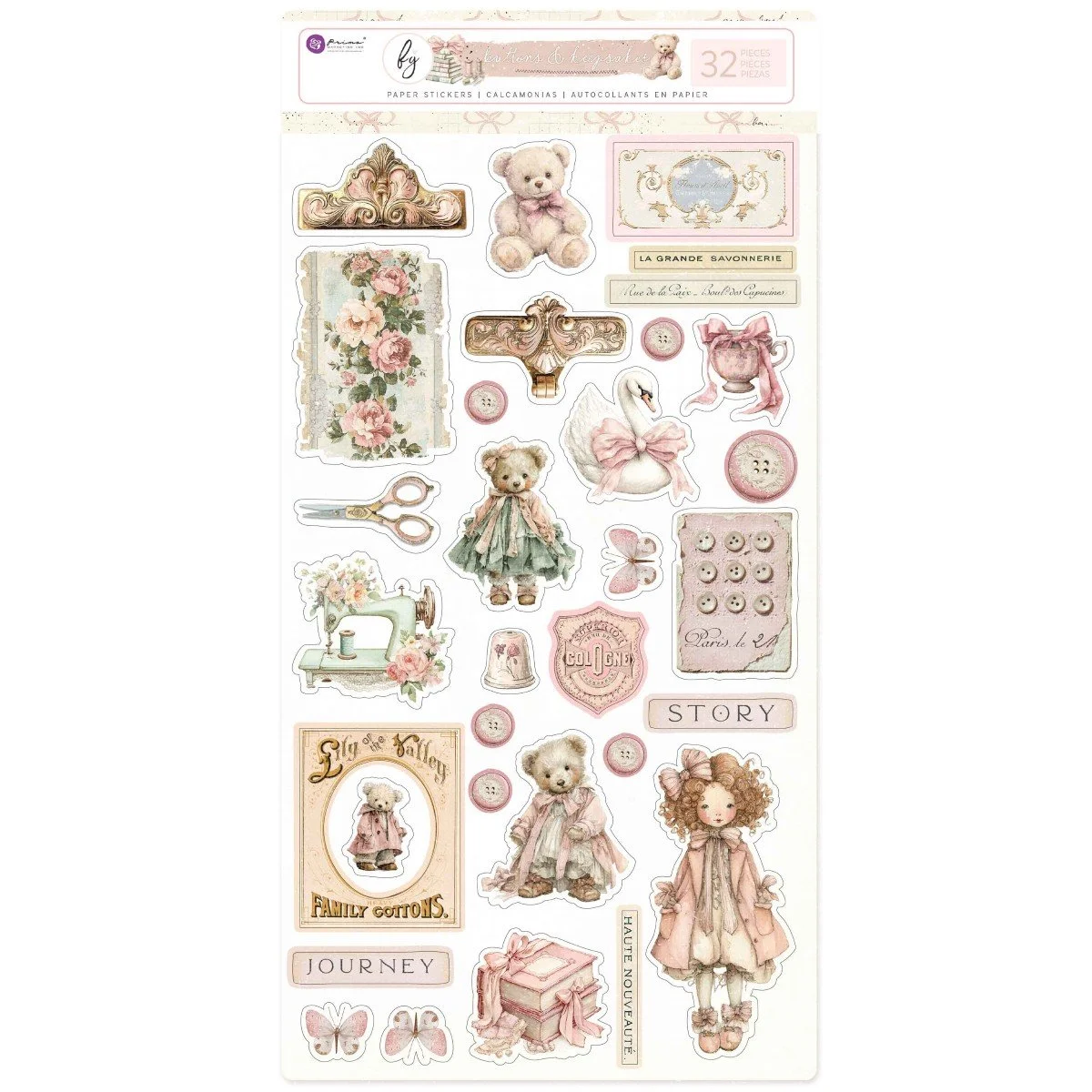 Prima Buttons & Keepsakes by Frank Garcia® Stickers