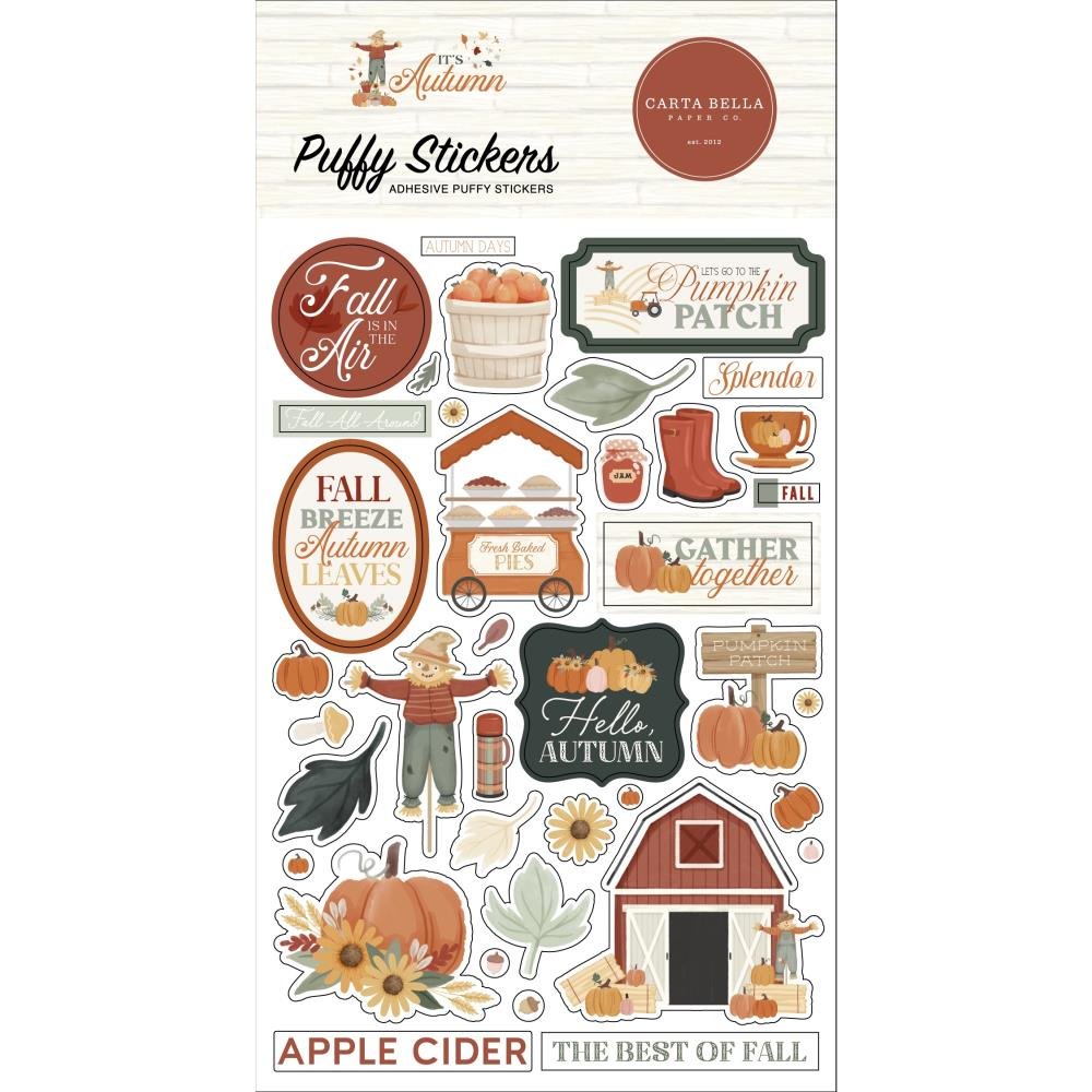 Carta Bella It's Autumn Puffy Stickers