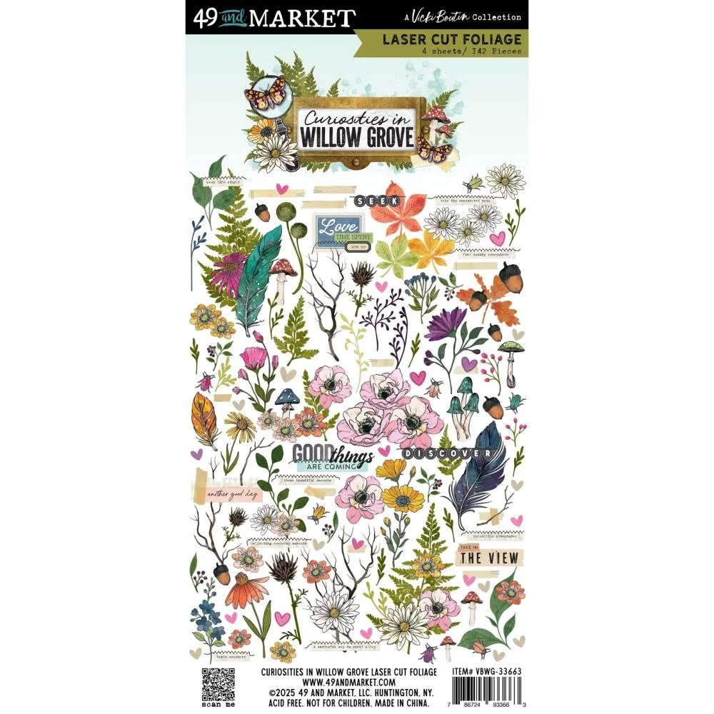 49 & Market Vicki Boutin Curiosities In Willow Grove Laser Cut Outs Foliage