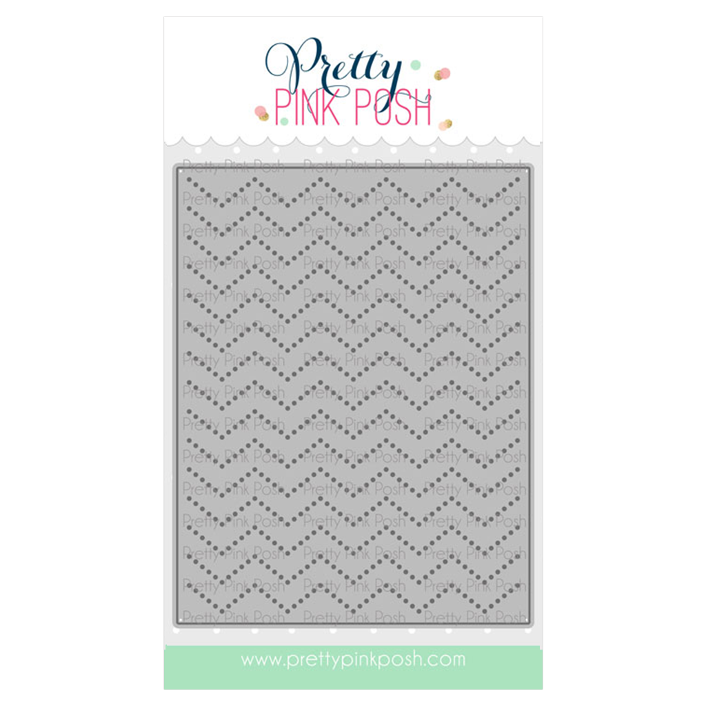 Pretty Pink Posh Chevron Pierced Plate