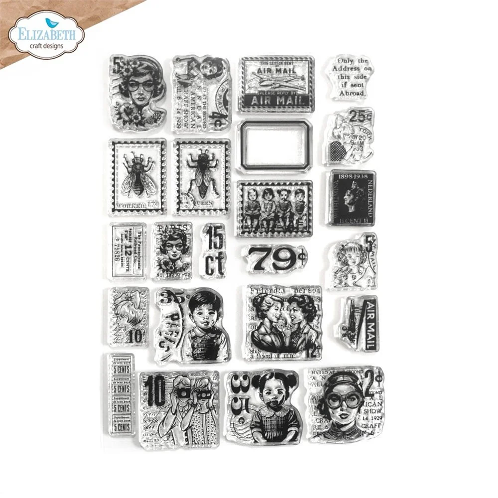 Elizabeth Crafts Designs Clear Stamps Postage Stamps 1