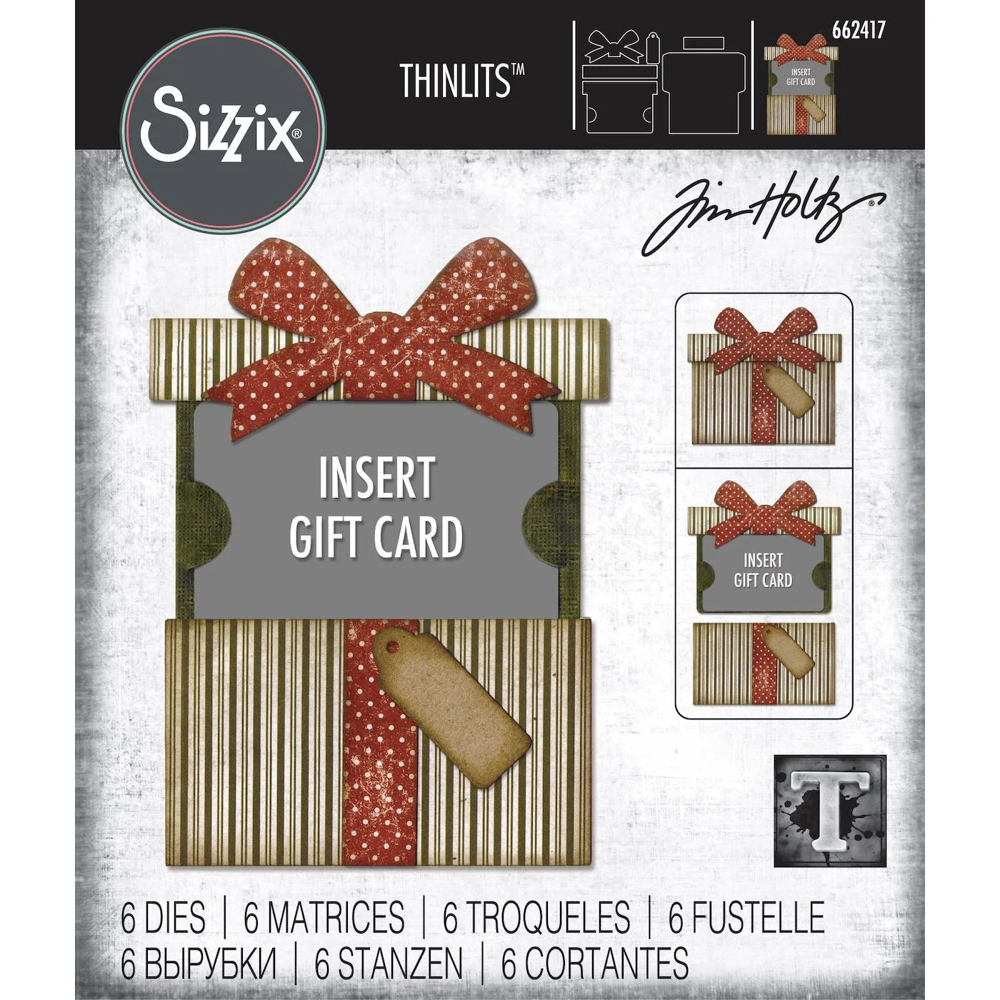 Tim Holtz Sizzix Gift Card Package Thinlits Die