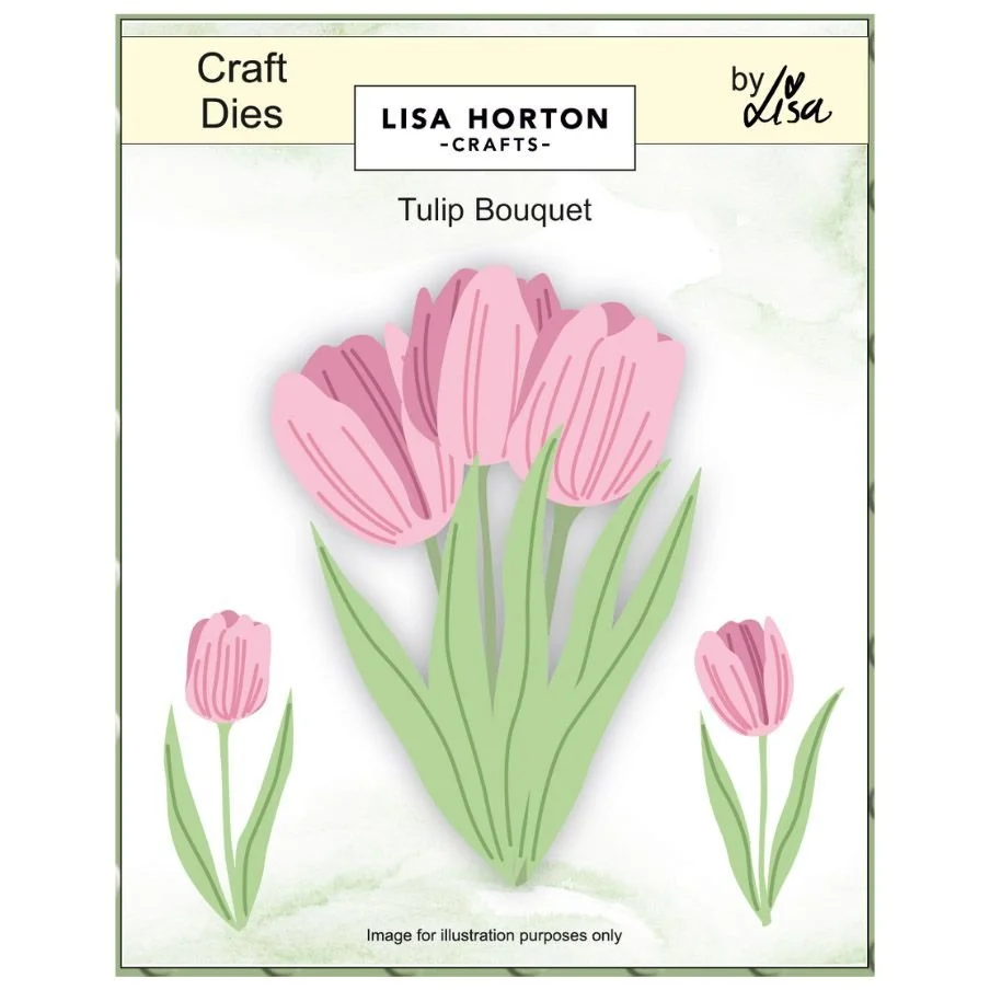 Lisa Horton Craft Dies Tulip Bouquet Layered Florals
