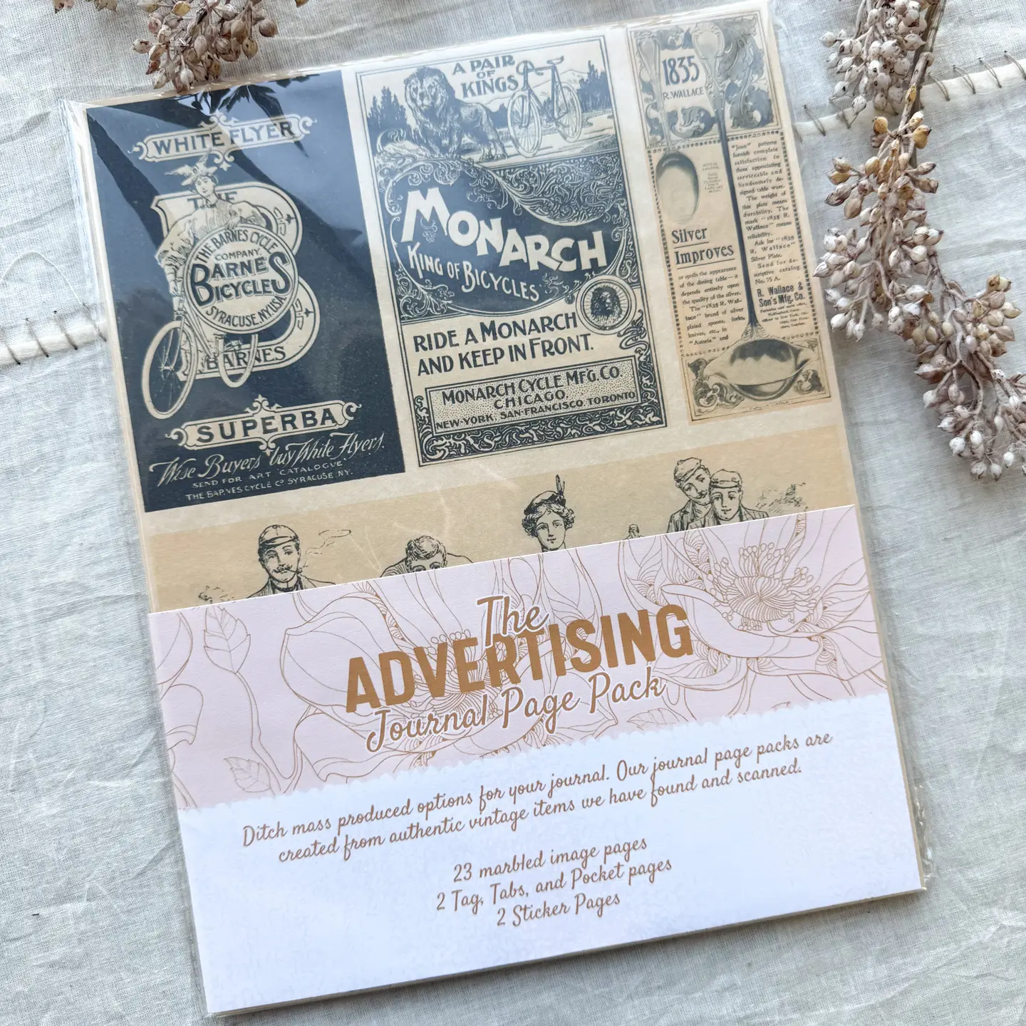 Junk Journal Page Pack- Advertising