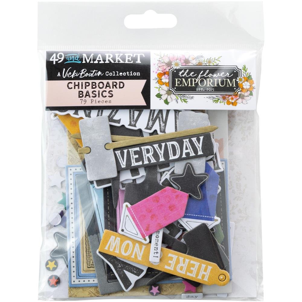 49 & Market Flower Emporium By Vicki Boutin Chipboard Basics