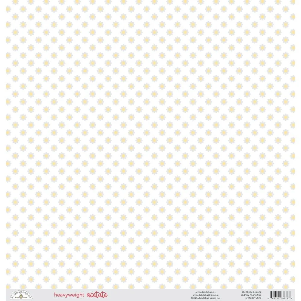 Doodlebug Berry Sweet 12" x 12" Heavyweight Acetate