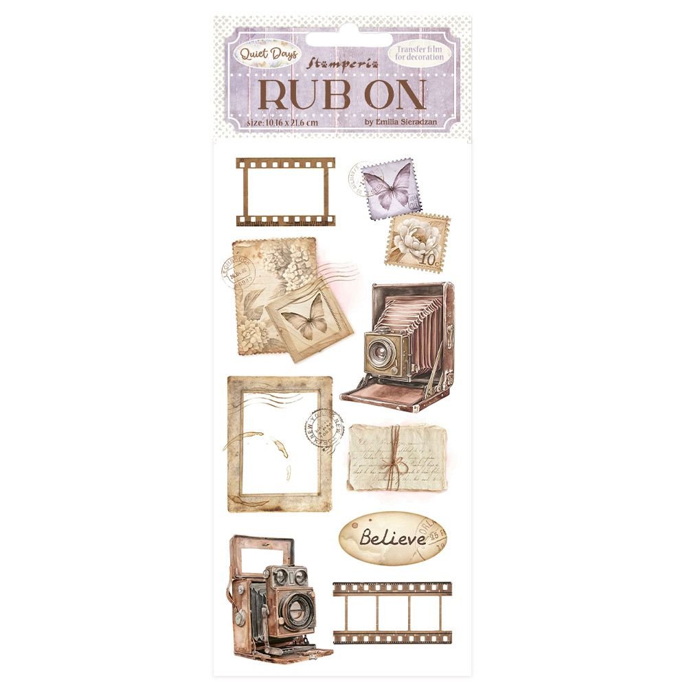 Stamperia Quiet Days Rub On Vintage Photography