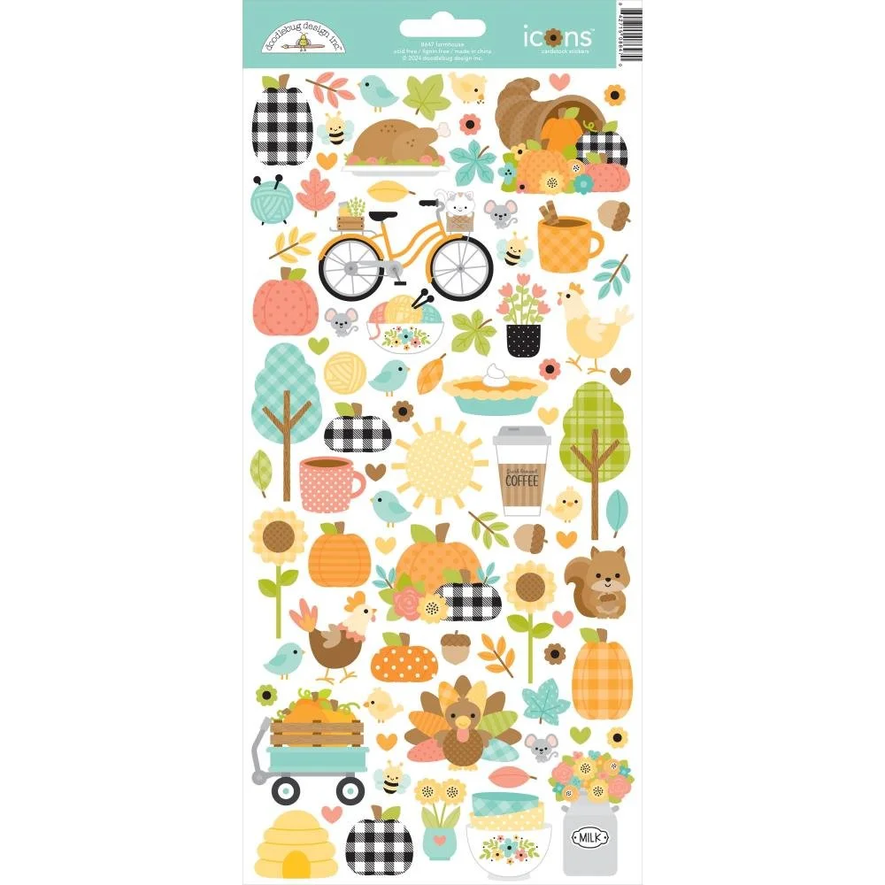 Doodlebug Farmhouse Icons Stickers
