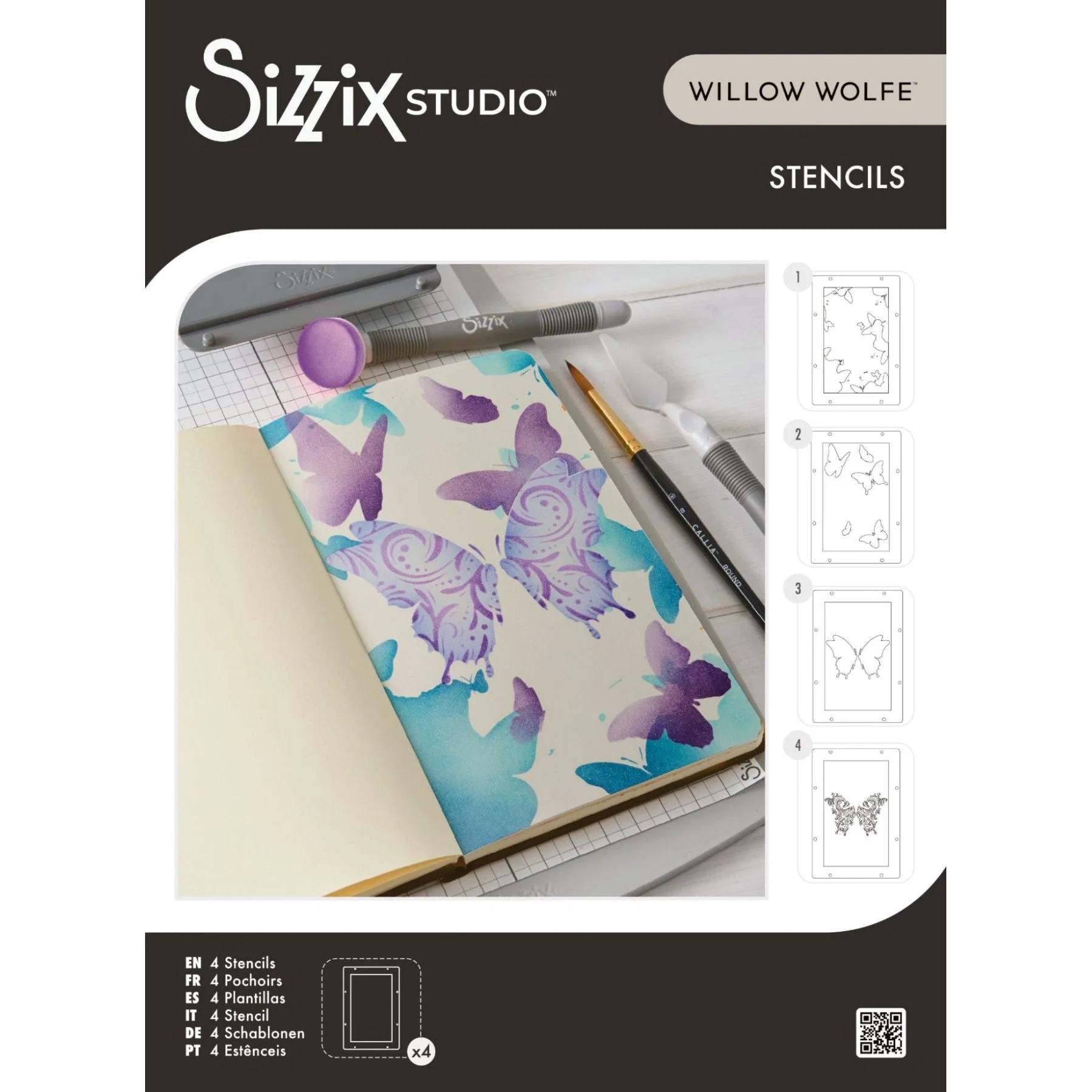 Willow Wolf Butterflies Layered Stencils